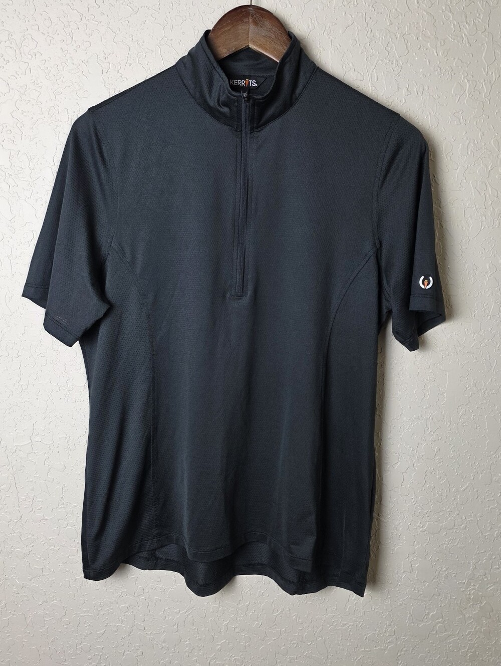 Kerrits Womens Ice Fil Lite Short Sleeve Riding Shirt Black Size L
